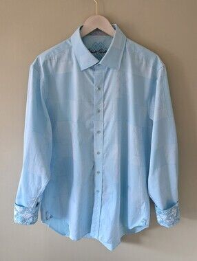 NWOT Robert Graham L Retro Eclectic Modern Preppy Paisley Jacquard Dress Shirt